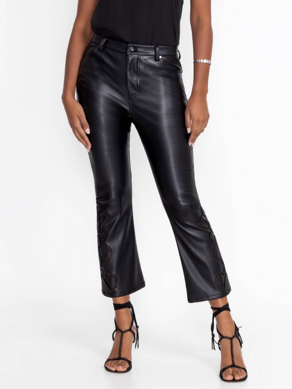 Johnny Was The Cropped Baby Boot Vegan Leather Pant